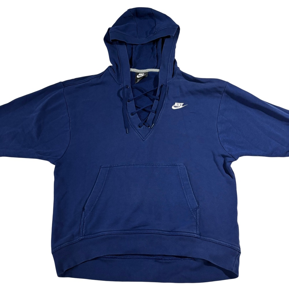 Nike Hoodie‎ Lace Up Pullover Sweatshirt with Pocket Casual Activewear XS